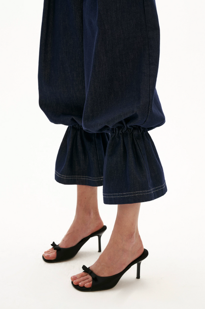 MAMC - Retro Balloon-Leg Tencel Blue Jeans