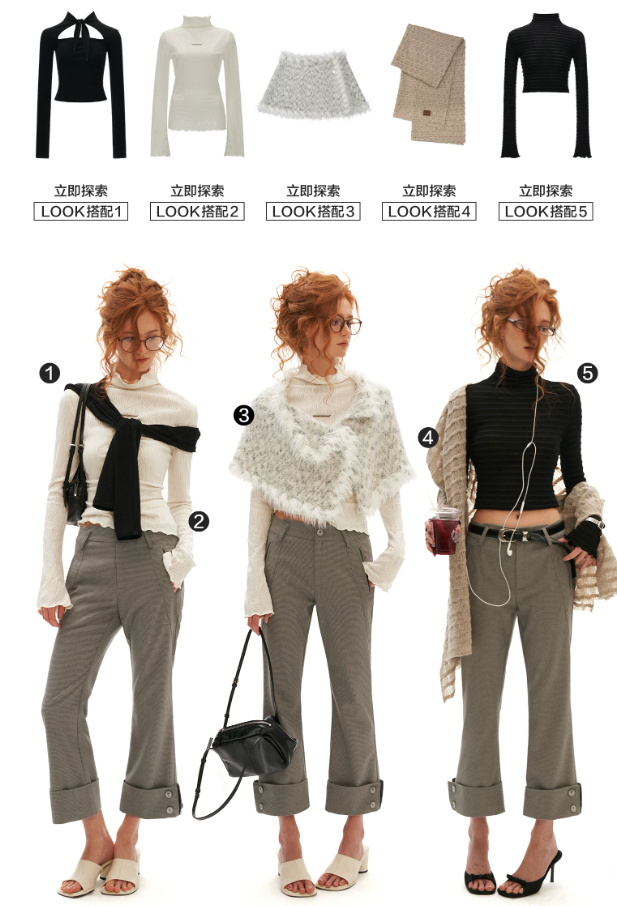 MAMC - Gray Asymmetric Muse Cropped Flare Trousers