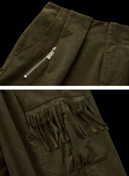 MAMC - Fringe Corduroy Cargo Pants (Army Green)