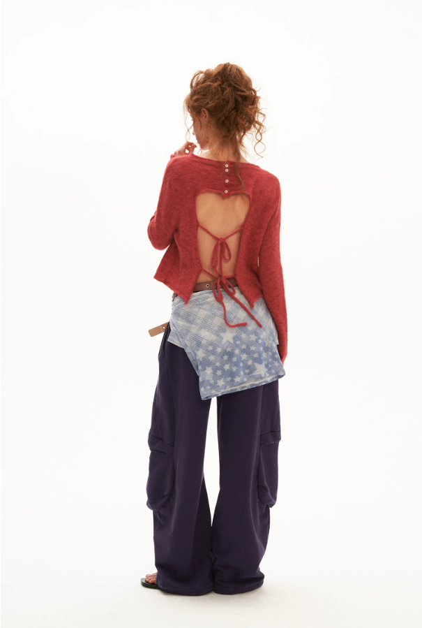MAMC - Lazy Luxe Sculpted Purple Wide-Leg Sweatpants