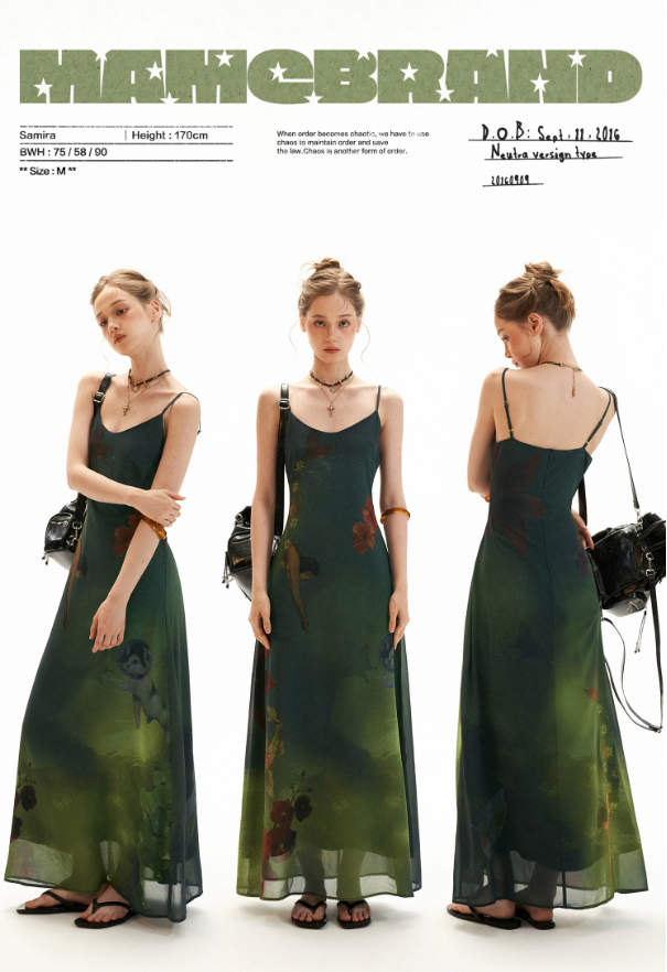 Enchanted Ocean Garden Floral Maxi Dress WE986