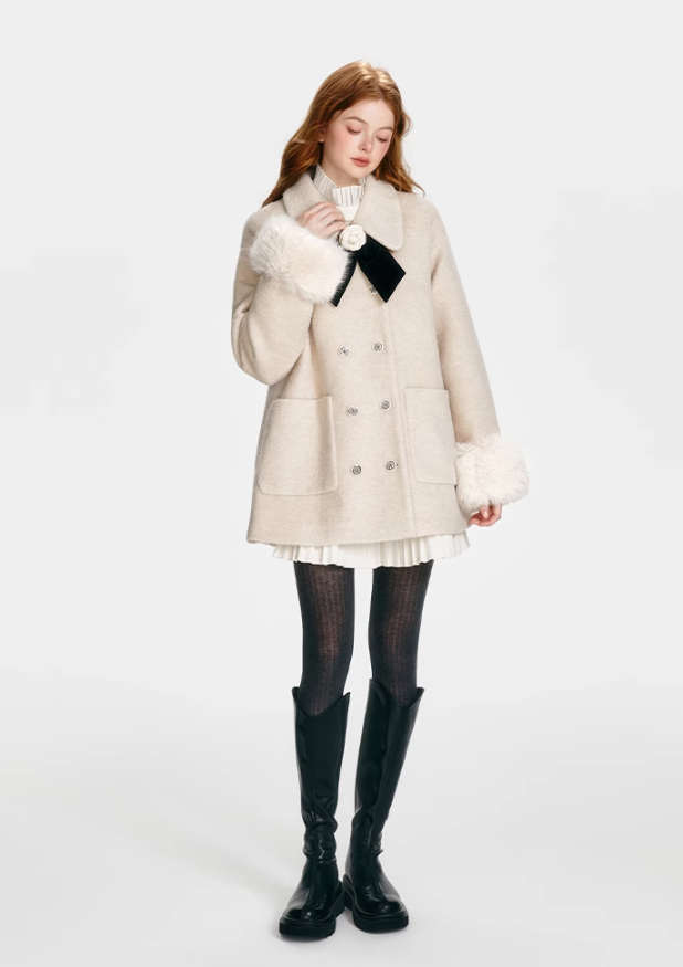 "New Year's Eve" Wool Cape Coat