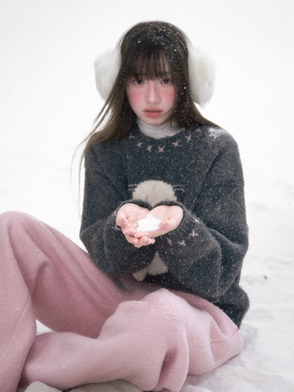 太清 - Little Bunny Pullover Knitted Sweater