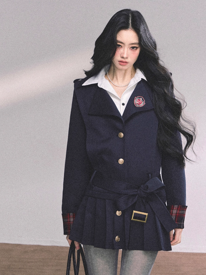 少也眼 Ivy Prep Faux Two-Piece Long Sleeve Dress