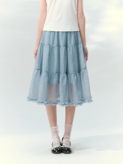 “Sea Salt Layers” Polka Dot Princess Skirt Set LL2026150