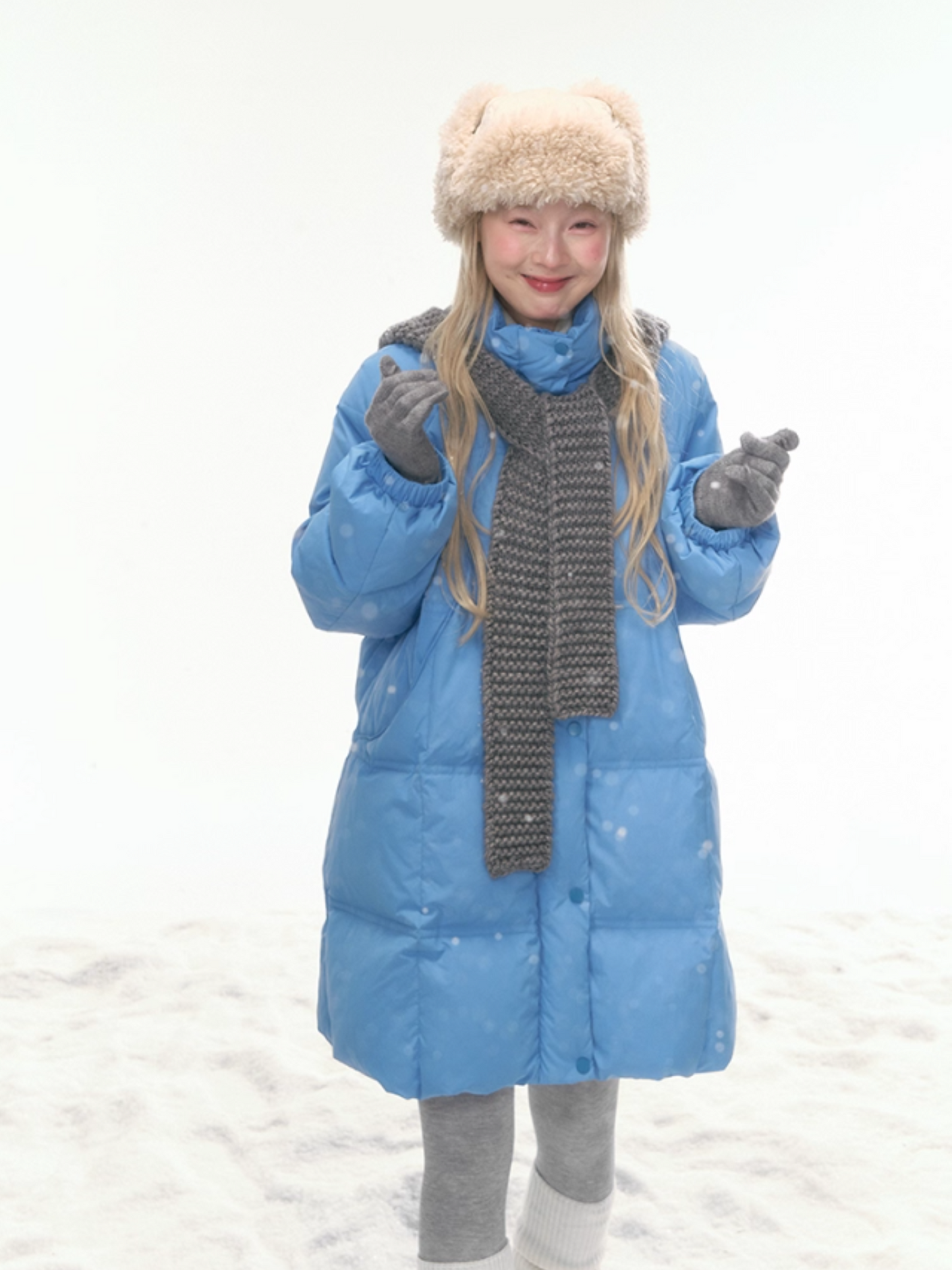 "Bluebell Snowtrace" Water Blue Down Jacket LL2025461