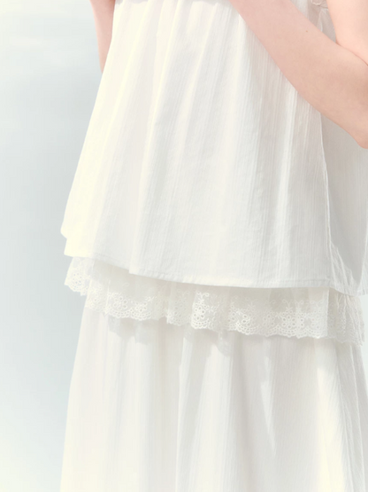 “Creamy Sweet Cocoa” Puff Sleeve Skirt Set SJ2026130
