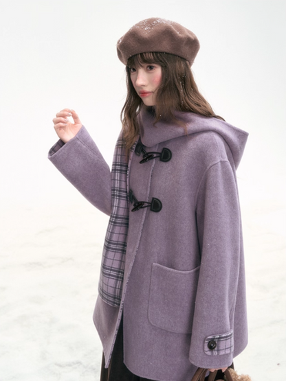 "Taro Mist" Lavender Wool Coat LL2025320
