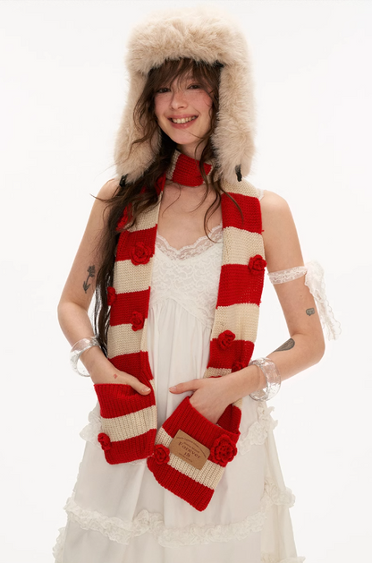 MAMC - Striped Rosie Pocket Scarf