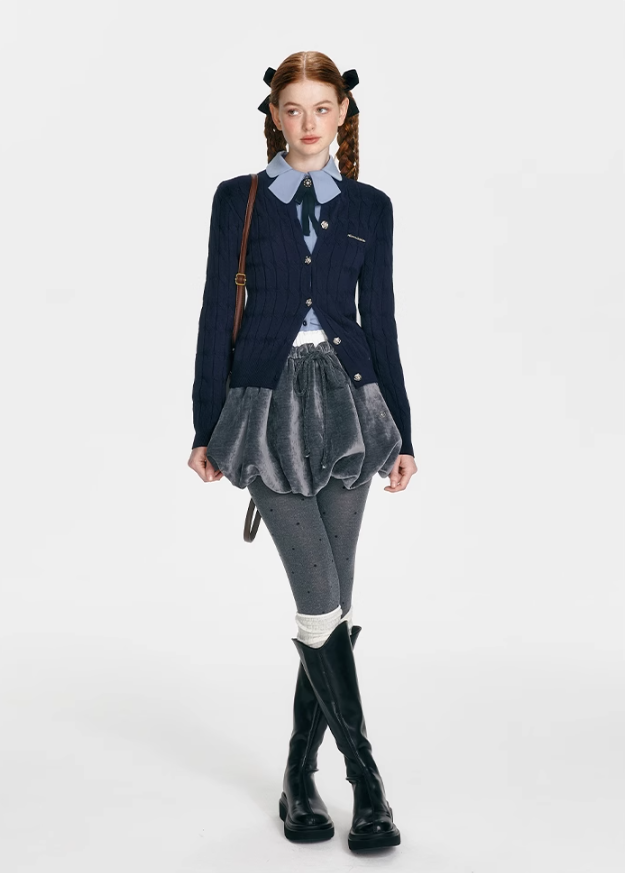 College Style Twisted Textured Set