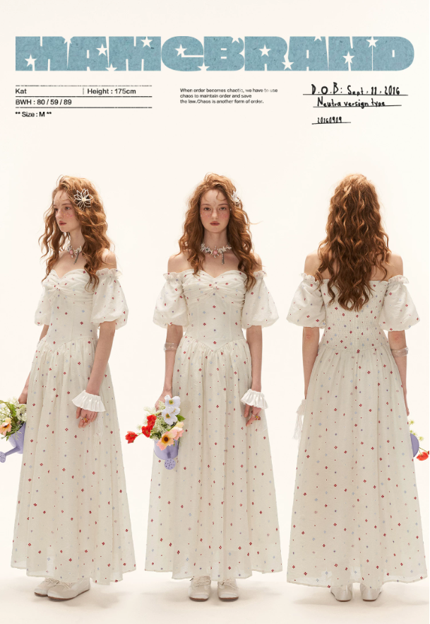 Romantic Floral Twist-Bustier Maxi Dress WE966