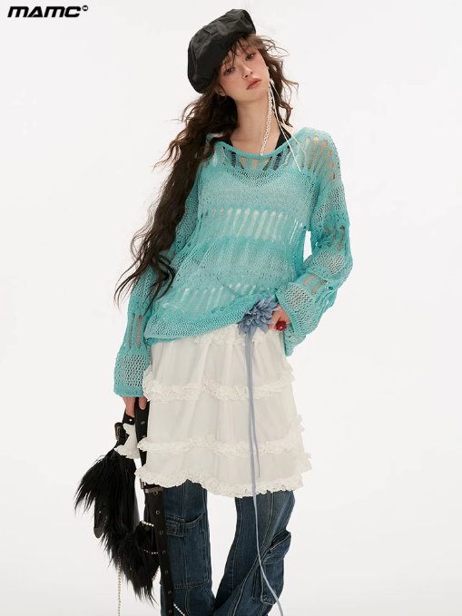 MAMC - Gradient Crochet Knit Cover-Up