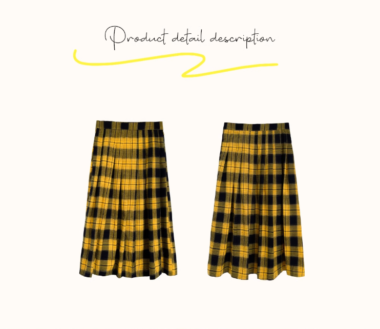 Zzouu - Retro Plaid Skirt