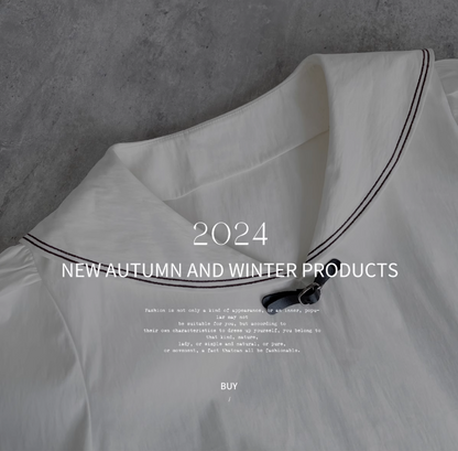 Zzouu - "A Japanese Girl" Sailor Collar White Shirt