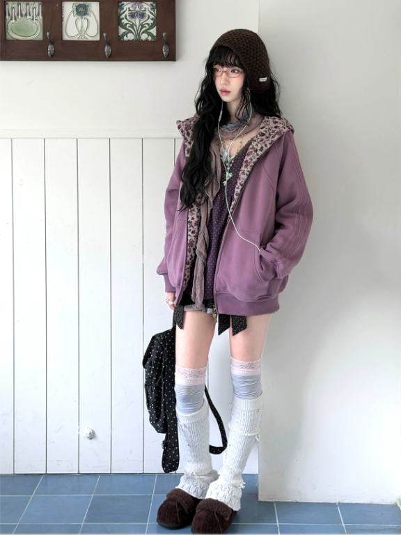 KYOUKO - Grape Purple Vintage Mix-and-Match 4-Piece Set