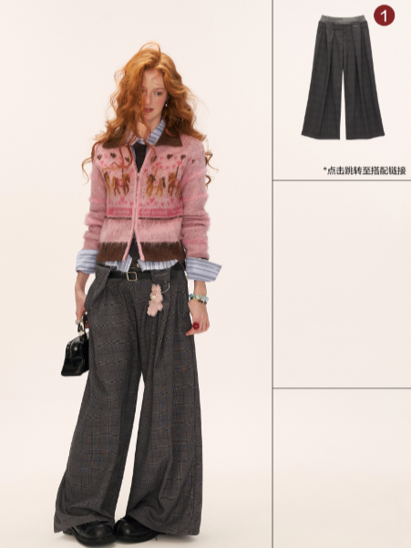 MAMC - Pink Carousel Pony Zip-Up Cardigan WE843