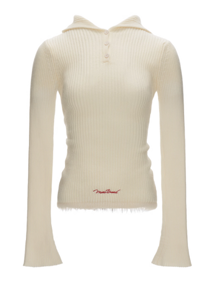 Star & Floral Knit Crop Sweater + Skort Set WE770 (Cream White)