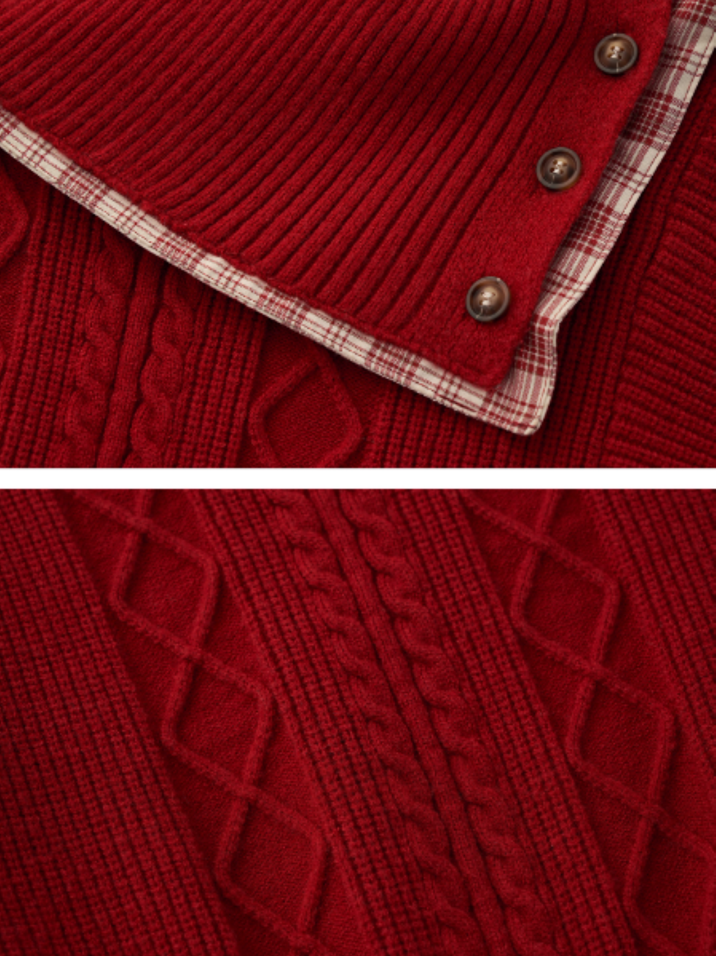 Red Plaid Off-Shoulder Knit Dress WE724