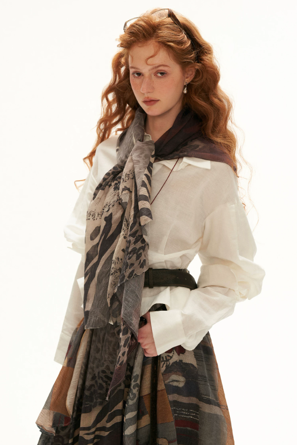 MAMC - Leopard Print & Zebra Stripe Textured Scarf Shawl