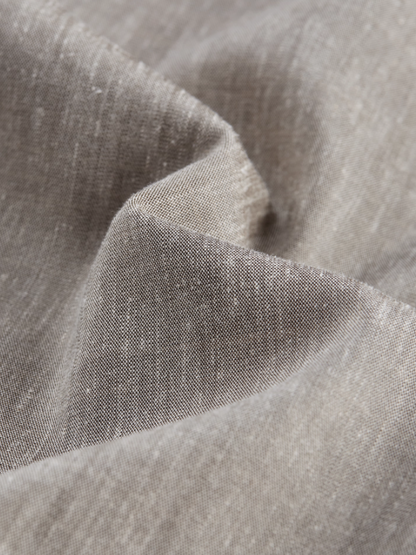 FUSSED Misty Forest Flowy Linen Blend Dress – Gray-Brown Green FOF-25SS135