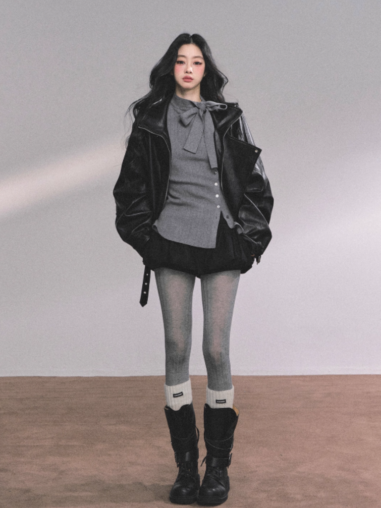 少也眼 Austin Heiress French-Style Slim Fit Long Sleeve Knit Tee
