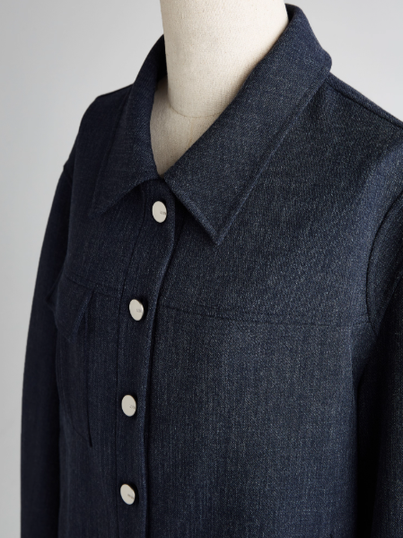 FUSSED Rebel Heiress Deconstructed Wool Jacket – Midnight Blue FOF-25AW192a
