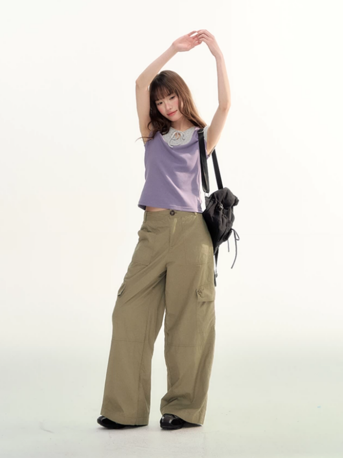 Contrast Trim Puff Sleeve Knit Top LL2026071