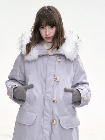 "Twilight Plush" Purple Long Parka SJ2025301