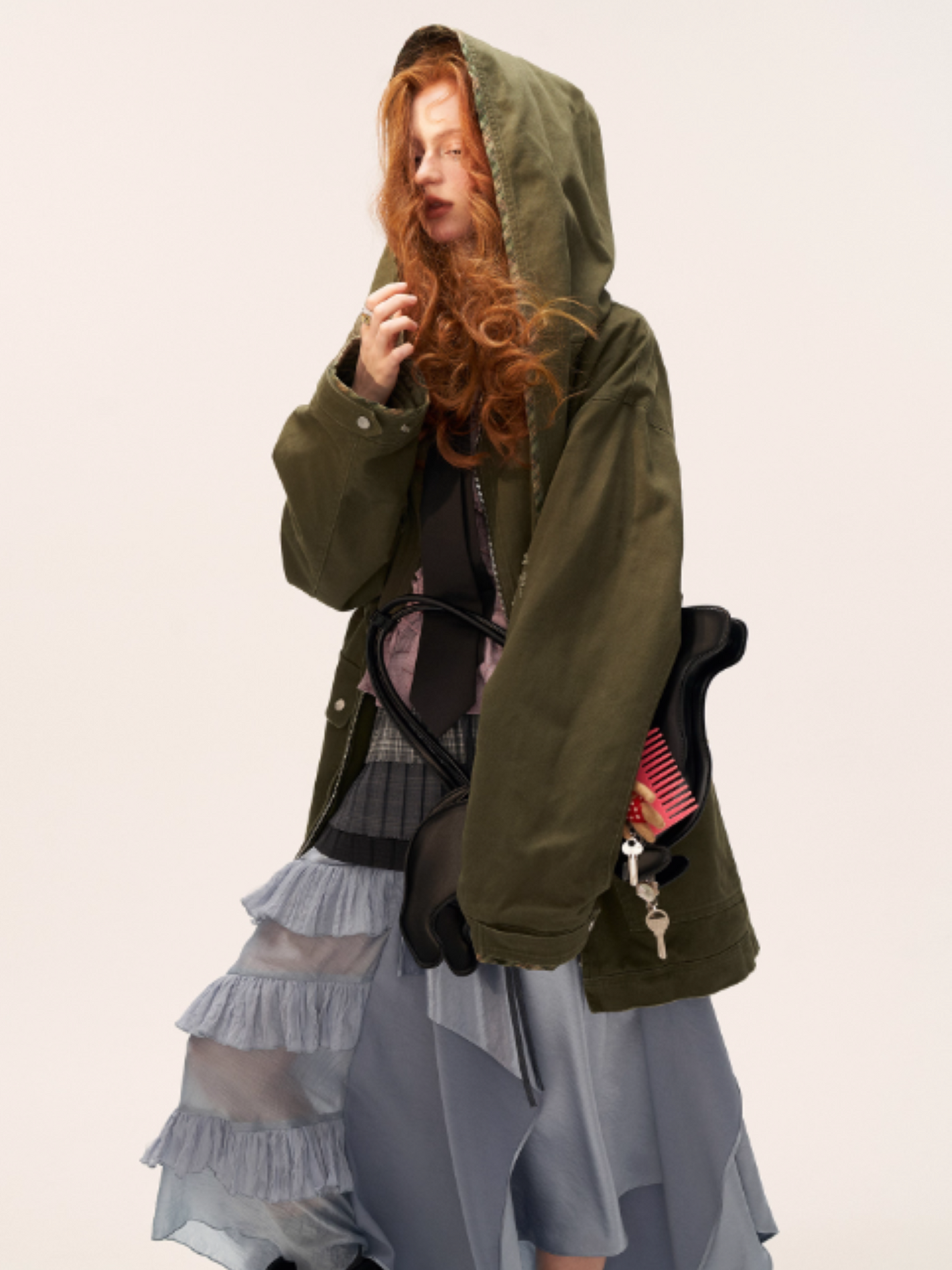 MAMC - Vintage Distressed Army Green Utility Jacket WE733