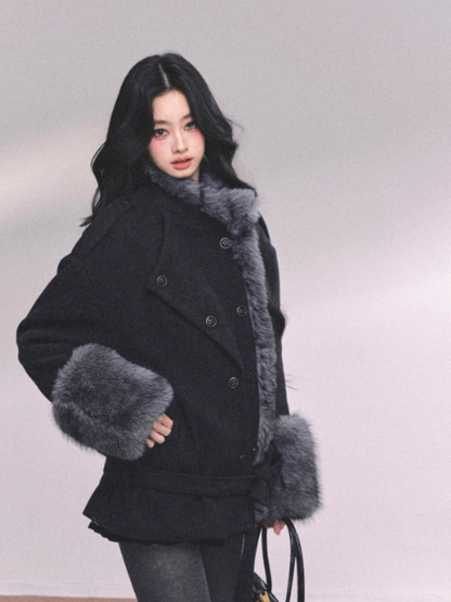 少也眼 Brusse Late Autumn French Light Luxury Wool Jacket