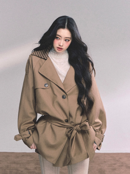 "赫莉千金" Hepburn Old Money Plaid Relaxed Blazer