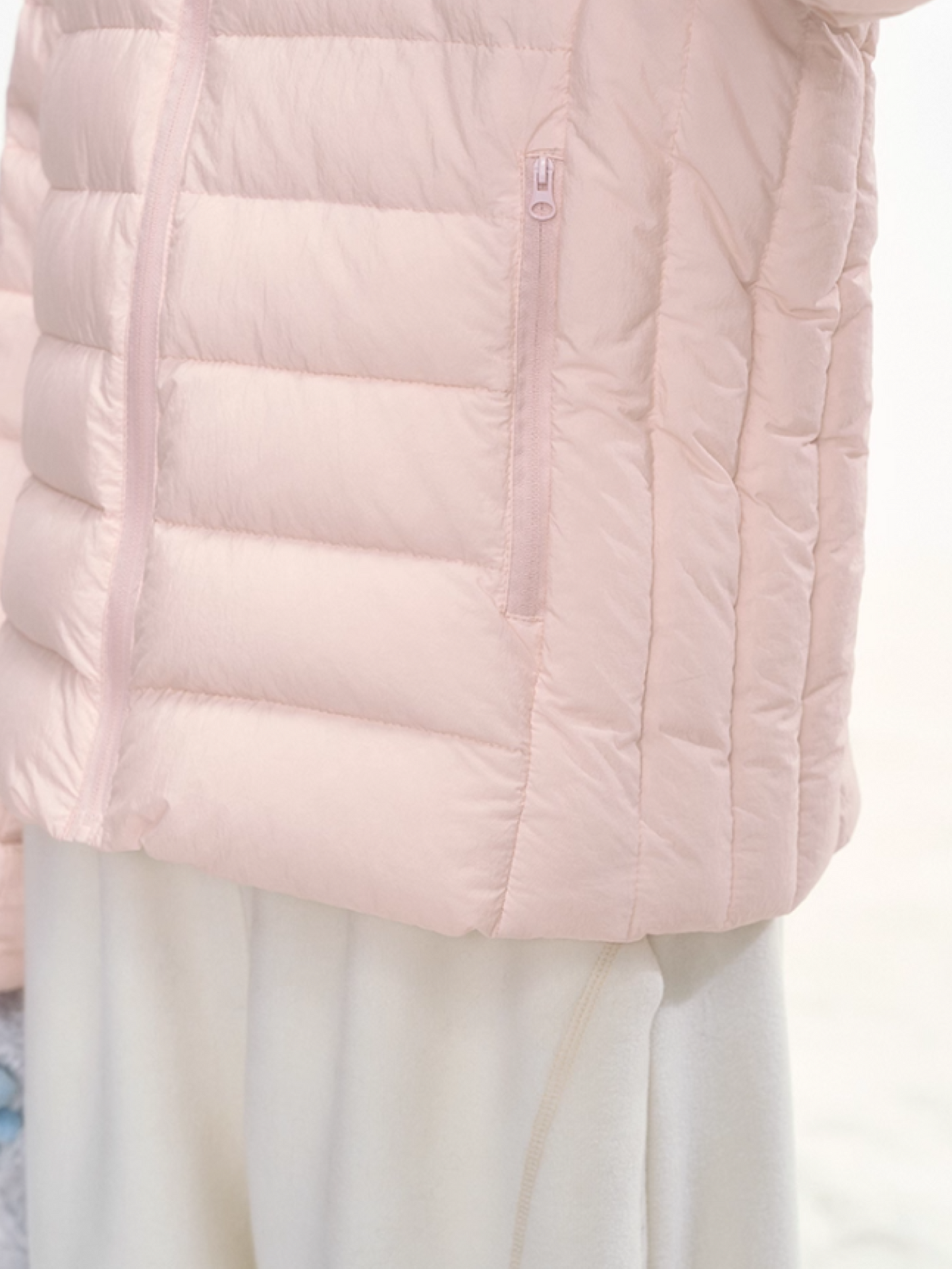 Basic-Warm 2.0 Graphene Ribbed Goose Down Jacket – Baby Pink SJ2025323