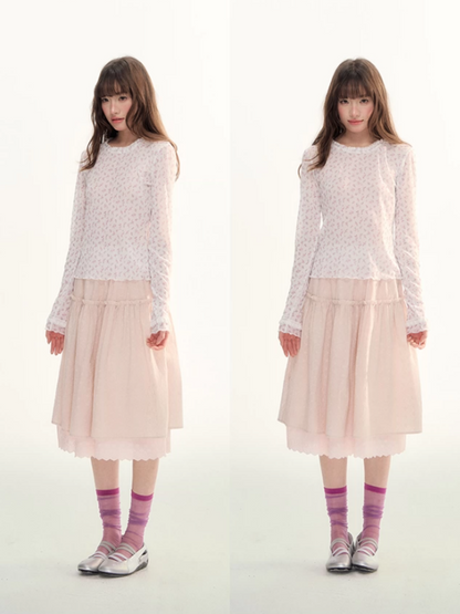 Ash Fir Crochet Lace Cardigan Set LL2026093