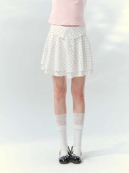 “Milk Candy Academy” Pink Polka Dot Collar Skirt Set LL2026148