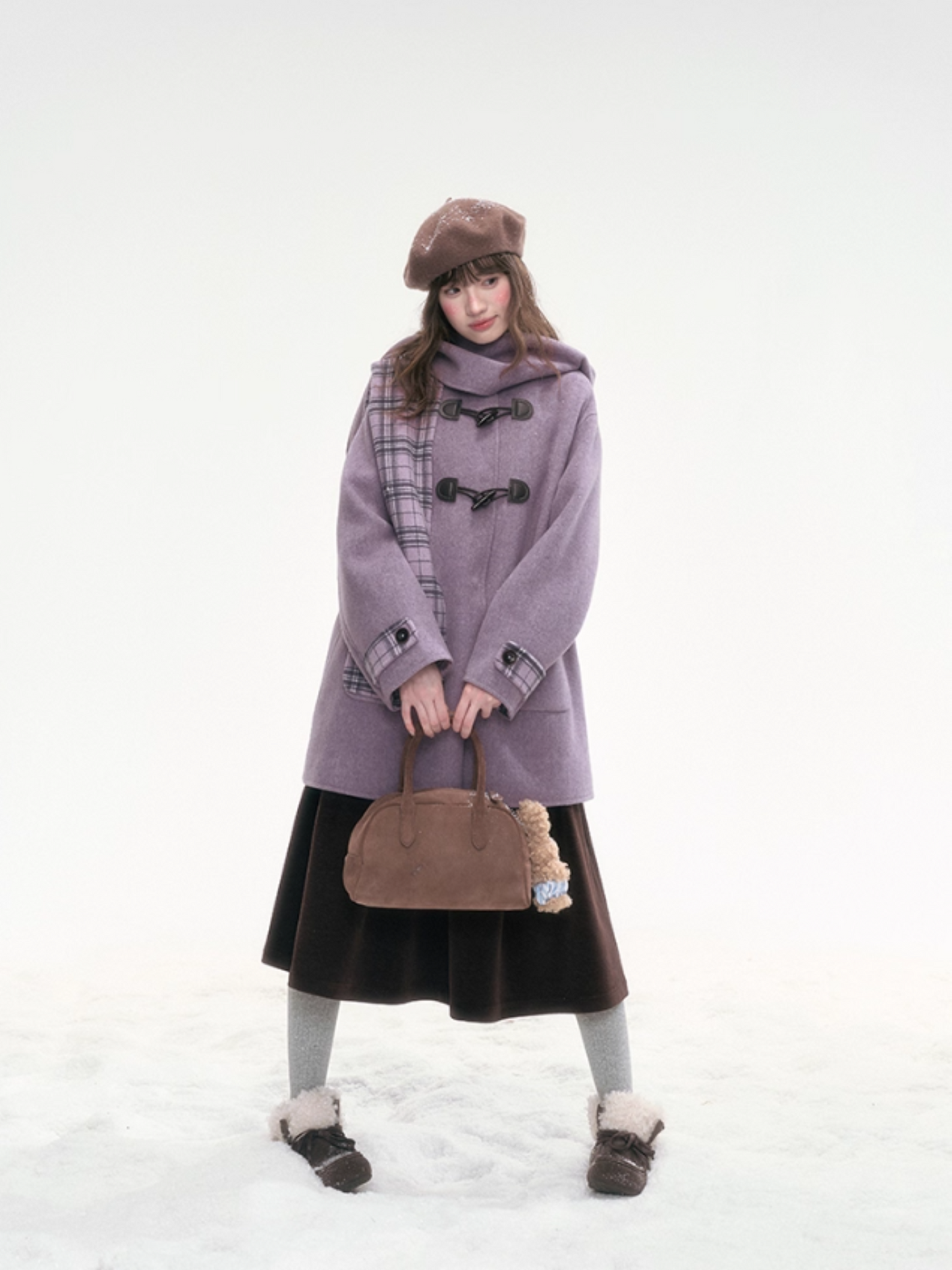 "Taro Mist" Lavender Wool Coat LL2025320
