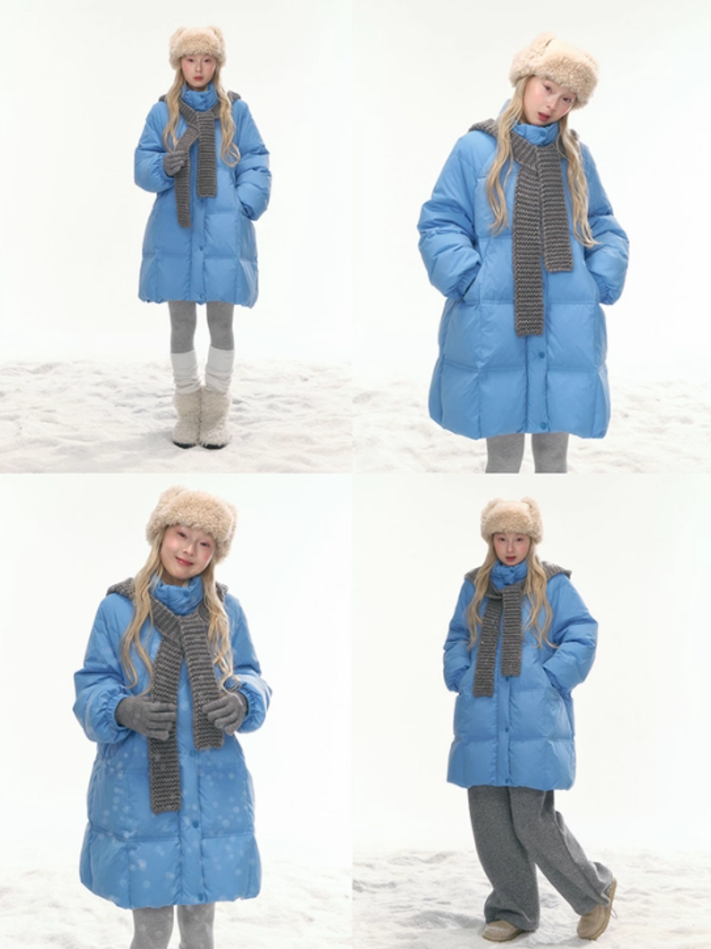 "Bluebell Snowtrace" Water Blue Down Jacket LL2025461