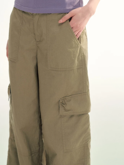Relaxed Utility Wide-Leg Cargo Pants LL2026102