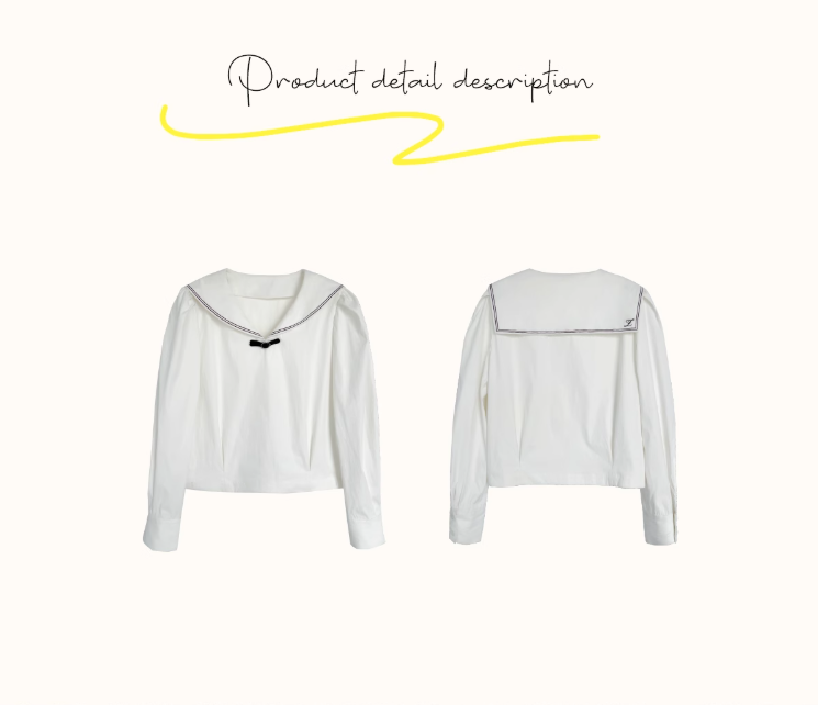 Zzouu - "A Japanese Girl" Sailor Collar White Shirt