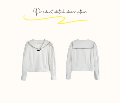 Zzouu - "A Japanese Girl" Sailor Collar White Shirt