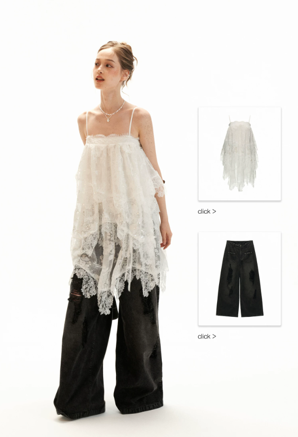 Ethereal White Lace Tiered Mini Dress WE996