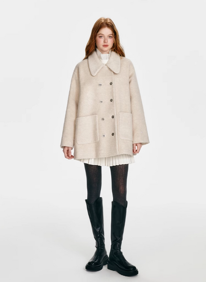 "New Year's Eve" Wool Cape Coat