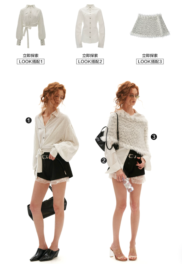 MAMC - Black Wool-Blend Lace-Trim A-Line Tailored Shorts