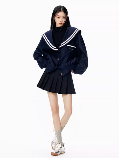 PCH - Vintage Navy Sailor Collar Jacket