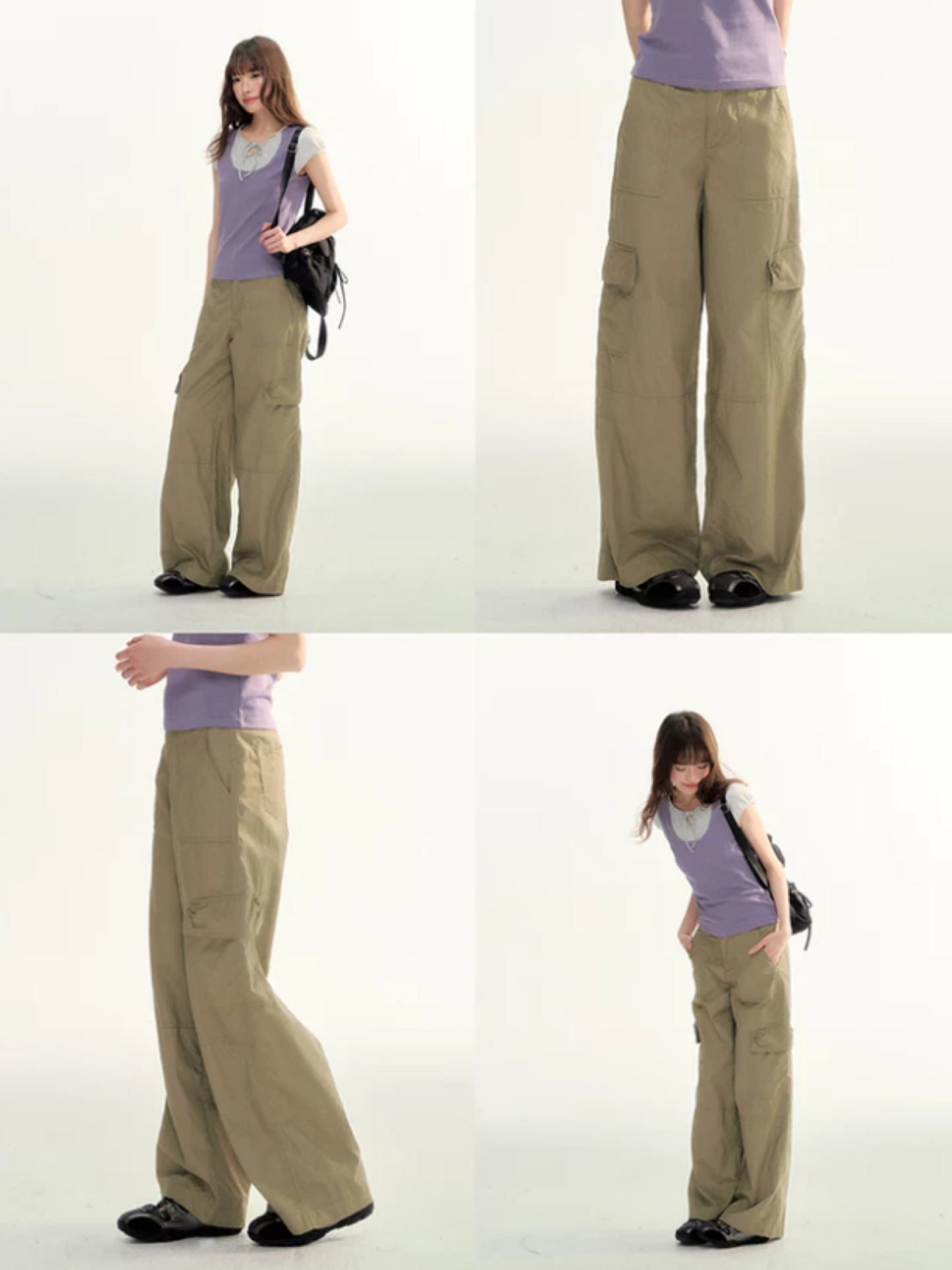 Relaxed Utility Wide-Leg Cargo Pants LL2026102