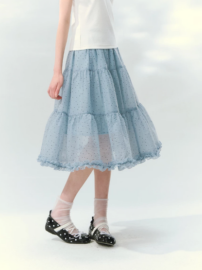 “Sea Salt Layers” Polka Dot Princess Skirt Set LL2026150