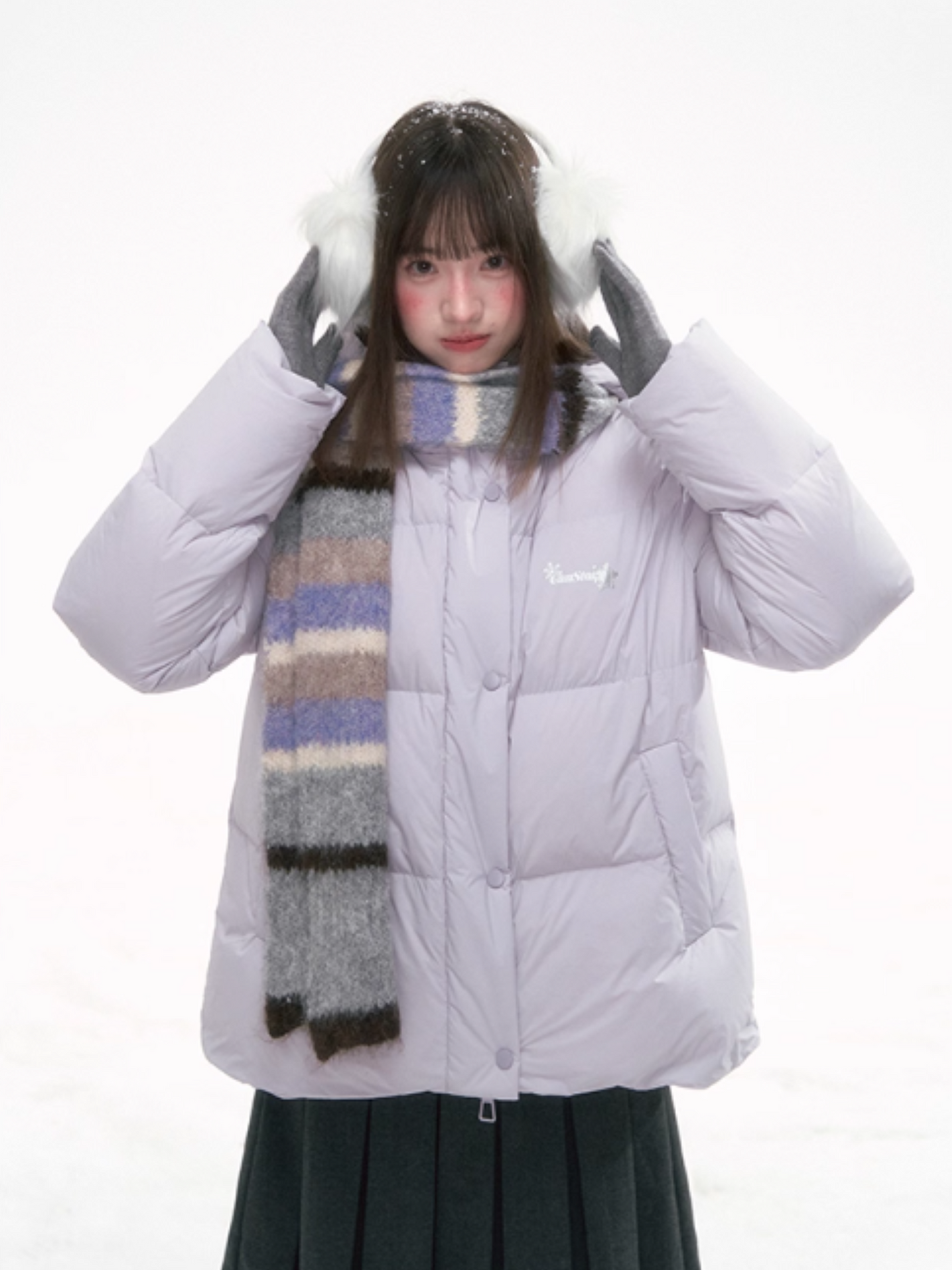 “Basic-Warm 2.0” Short Puffer Down Jacket with Detachable Hood LL2025286