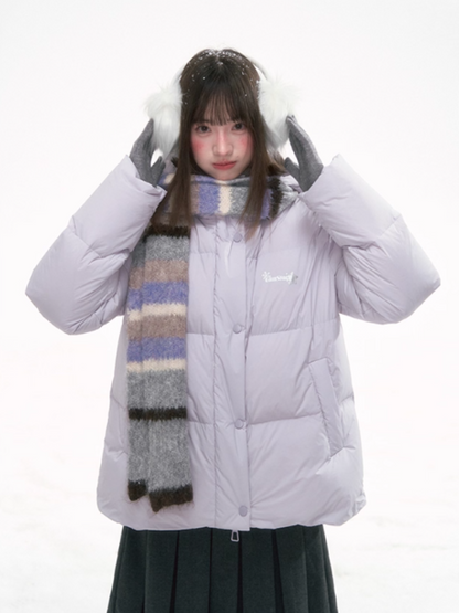 “Basic-Warm 2.0” Short Puffer Down Jacket with Detachable Hood LL2025286