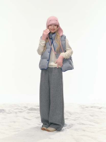 "Clear Sky Check Duo" Reversible Down Vest LL2025456