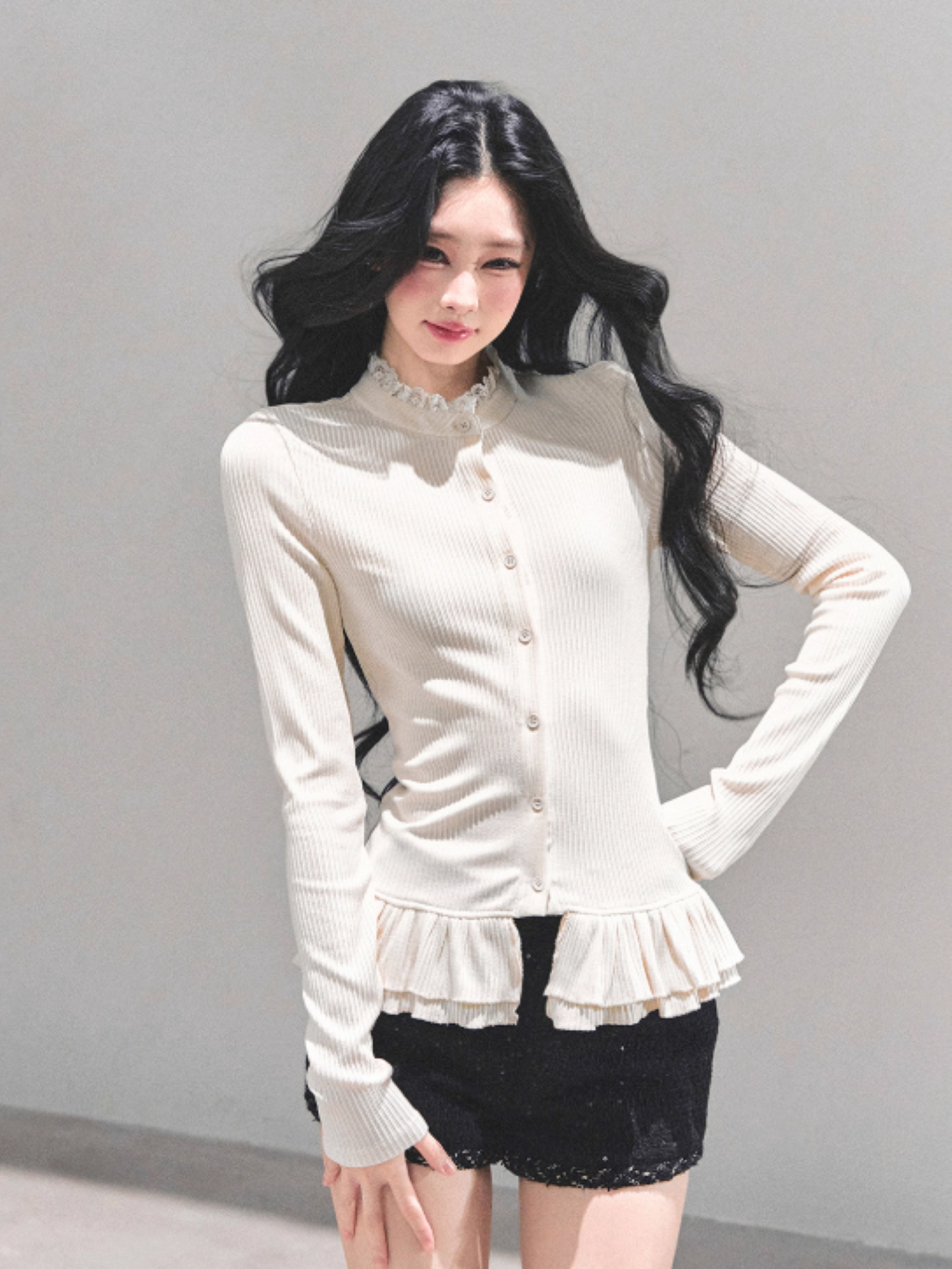少也眼 “Midnight Allure” French Preppy 3-Piece Set