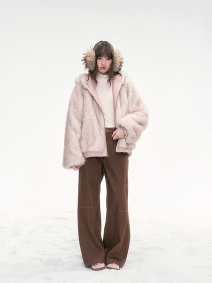 "Caramel Latte" Vintage Wide-Leg Pants – Brown LL2025313